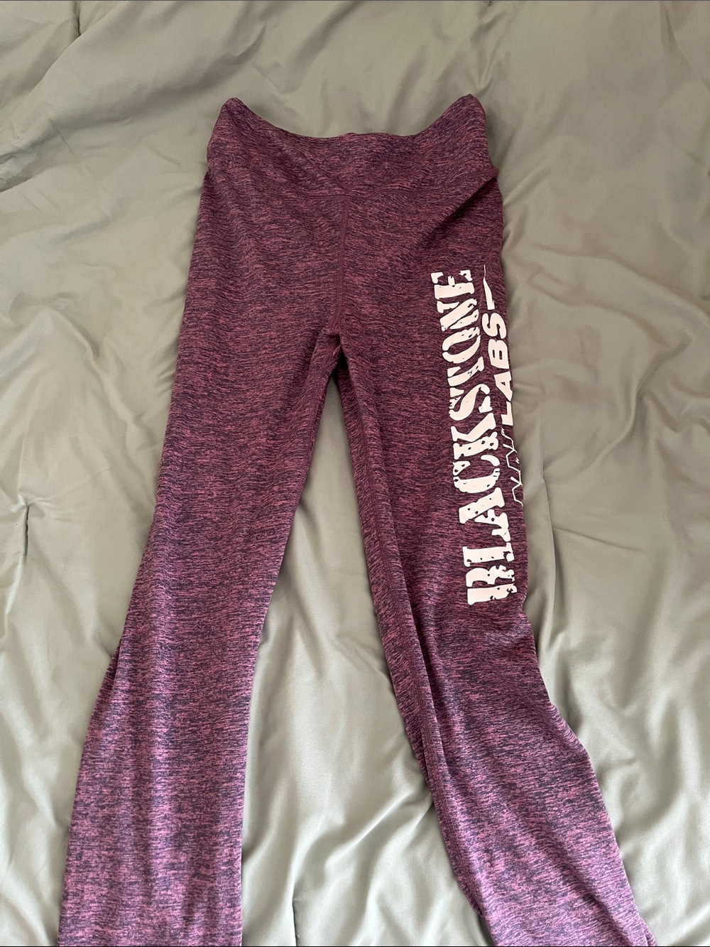 Blackstone Labs Marled Purple Scrunch Leggings Medium